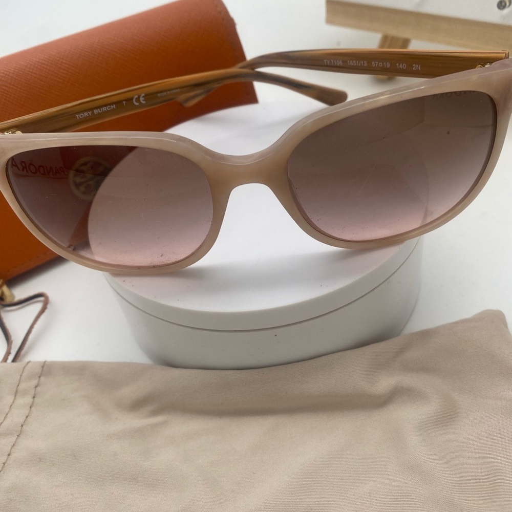 Tory Burch Blush Pink Gradient Lens Sunglasses - Picture 4 of 5